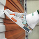 Atmungsaktiv und vielseitig lässige Sportsportnetz Schuhe Modetrendy Komfortable trendige Schuhe Leichte dicke alleinigheife dademische Dadschuhe JX-XJC-723 Weiß Orange 43