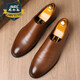Classic Car Herren Lederschuhe echtes Leder atmungsaktives Geschäft formelle Lederschuhe Männer junge und mittlere Männerschuhe speicherte Zehenabdeckungen weiche Soles Schuhe Männer 3527 Brown 38