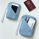 
Passport and wallet integrated overseas storage bag portable travel boarding pass protection case household registration book change card large light blue/multi-point grid/large capacity
