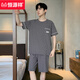 Hengyuanxiang men's pajamas summer Xinjiang cotton short-sleeved shorts thin teen casual large size can be worn outside home clothing suit yzt9201 3XL men