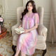 Hualin Fashion Palace Style Modal Mesh Chightgown avec poitrine poitrine Princesse Sexy Home Clothes 3923 avec poitrine 170 m