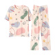 Zhulu pijama de algodón puro apretado para mujeres en verano delgada dulce y linda pantalones de manga corta set 2025 nueva ropa casera cómoda 679 m