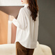 Austrian loose cotton shirt women's new tops bottoming shirt AT3594 white M