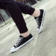 
European Pastoral couple canvas shoes for men 2025 summer new low top casual sports shoes for men trendy and versatile (PJ) 6621 black 36