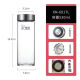 Copa de té portátil engrasada de Heenoor para hombres y mujeres Copa de vidrio universal resistente al calor XN6016 Color de plástico 9076- (con fuga de té) 695ml ninguno