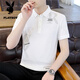 Playboy; Playboy High-End-Herren-Pure-Baumwoll-Polo-Hemd Kurzärärmelte T-Shirt im Sommer Neues Lteel-Jugend-Casual Ice Seide Dünn T-Shirt Top T655 Khaki Hochqualität XL empfohlen 120-135 Jin [Jin gleich 0,5 kg]