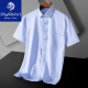 PYRHVI pure cotton men's short-sleeved anti-wrinkle shirt summer middle-aged and young business casual solid color formal breathable shirt men DX6624 38