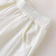 Nickybaby Pantalones de chicas del verano Seda delgada de hielo infantil de nueve puntos de pierna ancha Pantalones de zanahoria ropa de verano de niñas Chicas blancas 15263 metros blancos + 15251 Purple 130 cm