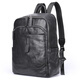 KPV Herrener echter Leder -Rucksack großer Kapazität Geschäftsreise -Computer -Rucksack neuer Stil 9196 Schwarz