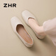 Zhr chaussures plates Tempérament pour femmes Style de banlieue carré Doudou pour femmes Chaussures confortables, légères et polyvalentes, une pièce AH677 M36