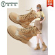 Boots de martin Hollow Hollow Martin para mujeres 2025 Nuevo verano que aumenta el aire delgado Zapatillas de senderismo de suela gruesa de grueso.