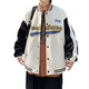 
RONGXITU Spring and Autumn Jacket Men's Teenagers Fashion Trendy Baseball Clothes Korean Style Hong Kong Style Students' Versatile Men's Top Spring and Autumn Style-829-Black [Style] 3XL Recommended [135-150Jin[Jin equals 0.5 kg]]