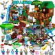 Lego Minecraft Ninja Bausteine ​​Spielzeug Höhle Kinderjunge Geschenke verbessert Höhle 4 Mechanismen mit Lichtern 3888