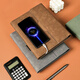 Weimei Business High-end Laptop Loose-leaf Wireless Charging Notepad Customized Power Bank with Multifunctional Mobile Power Conference Record Gift Box Set Printable Logo Engraving
