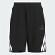 Adidas (adidas) Pantalon de survêtement masculin 2025 AUTOMNE NOUVEAU pantalon décontracté tricoté Breffe de pantalon en cinq points KC3897 / Black / Three Stripes S