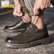 Jeep Jeep men's shoes spring and autumn leather shoes men's business formal shoes British style small leather shoes workwear casual sneakers