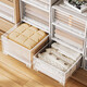 Nengji Kitchen RANGEC storage box drawer clothes finishing box transparent plastic clothing storage box wardrobe layered artifact storage box C3523 depth 45 width 35 height 23 meters gray transparent one-pack