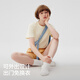 Bananain (Bananain) Wang Yibo same 305H pure cotton pajamas for men and women 100% cotton couple home clothes short sleeve shorts suit summer [shorts plain color - men] tea gray XL