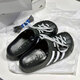 阿迪达斯 （adidas）拖鞋男鞋女鞋夏季运动户外沙滩鞋包头洞洞鞋透气凉拖 JH9848黑色 36.5