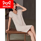 Catman (Miiow) Marke Modal Nighthot für Frauen Sommer Brustpolster ohne Trage BH sexy dünne kleine Pyjamas Kleid Kleid Schwarz [mit Brustpolster] 1203 XL 170