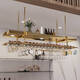 Yonghuan Bar Hangre de suspension Bar suspendu en verre à vin rouge Stand Down Armoire suspendue Luxury Luxury en acier en acier inoxydable Rack de gobelet Hangle de gobelet Rack Titanium Gold Style 12035