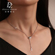 Duozun pt950 platinum necklace women's snake-shaped necklace clavicle chain platinum necklace women's snake year animal year gift set chain for women 7.97 g platinum snake-shaped necklace