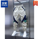 ROMON men's spring and summer new color-blocking foot casual pants elastic waist splicing pants trendy new fashion harem pants off white 33 suggest 150-160Jin [Jin equals 0.5 kg]