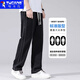 Woodpecker Jeans Men 2025 Summer Thin Loose Trendy Tennis Straight-Legged Trousers Men's All-match Wide Leg Pants Men 1 1048 Blue M Suggested 90-110Jin [Jin equals 0.5 kg] Universal size