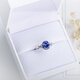 DRJEFUNS925 sterling silver sapphire ring female tanzanite sapphire ring live female ring gemstone jewelry jewelry ring gold live finger ring