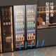 Baikelen double-door wine cabinet with constant temperature and humidity double-door light luxury ultra-thin seamless embedded home air-cooled frost-free villa tea beverage liquor wine fruit preservation refrigerated display cabinet 1.8 meters丨Dual temperature zone丨Red wine tea style丨 105 bottles Thick style