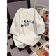 Bunte Edelsteine ​​schwere runde Hals weiße Katze gedrucktes kurzärmeliges Hemd für Männer und Frauen Sommer Trendy American Ehepaar Loose Fünf-Punkte-Hülle Top 1416 White Grey L.