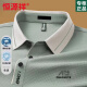 Camiseta Hengyuanxiang Camisa de manga larga para hombres para hombres 2025 Spring and Autumn Fino de mediana edad Camisa de la base de la solapa de mediana edad Autumn Top 16823 Light Green 2XL 180 [recomendado 155-170Jin [Jin equivale a 0.5 kg]]