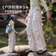 Yoyo one (Yoyo one) girls quick-drying pants 2025 summer thin children's sports ice silk hiking waterproof outdoor girls big children hiking pants 15261 military green [quick-drying pants] 130