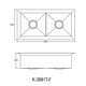 Kohler K-3881388397830t-FP-NA Slee Cocina Fregadero de cocina Single y doble cocina K-3881T-F/P-NA