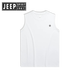 JEEP SPIRIT吉普无袖背心男夏季潮牌纯棉健身运动坎肩衣服情侣装短袖t恤男 白色纯棉背心-1365 M 【建议110-130斤】