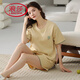 
LangSha (LangSha) pure cotton pajamas for women in summer set short-sleeved shorts two-piece set sweet spring and summer internet celebrity home clothing 9856 short-sleeved cotton M (75-95Jin [Jin equals 0.5 kg])
