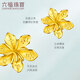 Luk Fu -Schmuck, Fußgoldgoldohrringe Fußgold goldene Ohrringe, preislich ca. 0,97 g - mit Silikonohrstöpsel