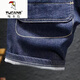 Woodpecker (TUCANO) summer thin work pocket denim shorts men's trendy brand loose straight stretch five-point casual breeches mid-pants dark blue CKW#9922 belt 28