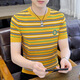 
Bolomido luxury international high-end brand new knitted ice silk short-sleeved men's summer new fashion brand slim high-end round neck 1518 khaki M