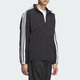 Adidas jacket men's autumn new ragdoll sleeve sportswear casual loose woven stand collar jacket jacket KC3892/black-three stripes/stand collar M