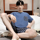 Pajamas modales de pijama para hombres pantalones cortos de algodón puro de algodón mortaja