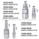 304 stainless steel C-type self-locking quick connector tracheal joint pneumatic air compressor male and female quick plug resistant to high temperature and high pressure 304 stainless steel self-locking PP20 male outer diameter 8MM pipe