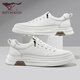Seven Wolf men's shoes summer shoes men's white shoes breathable simple lace-up thick-soled sports shoes non-slip casual shoes white 1047 41