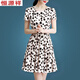 Hengyuanxiang ice silk floral dress mid-length 2025 new fashionable print middle-aged and elderly mothers dress to look slim skirt Ice silk 9904 skirt 5XL 165-180Jin[Jin equals 0.5 kg]