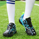 Hongxing Sabla de fútbol para niños de tamaño infantil para niños Tf Spikes Broken Botón de rotación Hombres Zapatos para niños Entrenamiento de estudiantes primarios y secundarios de la escuela secundaria 9896 Negro 32