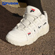 FILA FUSION FILA trendy basketball shoes for women, low-cut basketball cultural shoes, retro casual shoes, dad shoes, oatmeal color-T12W941206AOM 36.5