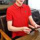 Katile Crocodile Polo Рубашка мужская мужская летняя летняя новая стиль в новом стиле и молодежь модная свободная лацкальная поло 6636 Black XL (125-140Jin [Jin равен 0,5 кг])