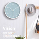 Compas clock living room wall clock silent home simple clock quartz clock wall hanging 7081 gray 20.3cm