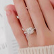 Pt950 Platinum Moissanite Diamond Ring Women's New Square Bag One Carat Diamond Ring Platinum Ring Wedding Proposal Light Luxury Princess Square Bag Main Stone 1 Carat Default Opening Port Adjustable Size