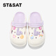Samedi Chaussures pour enfants Chaussures de trous 2025 Sandales d'été Nouvelles filles Sandales Sandales Sandales Parent-Child Pouiche blanche 37-38